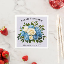 Elegant Watercolor Custom with Names and Date