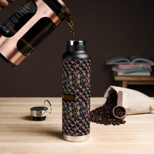 Elegant Watercolor Customize Flower Water Bottle