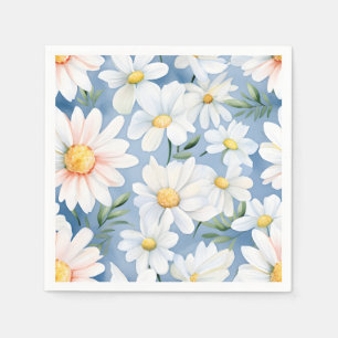 Elegant Watercolor Daisy Napkins