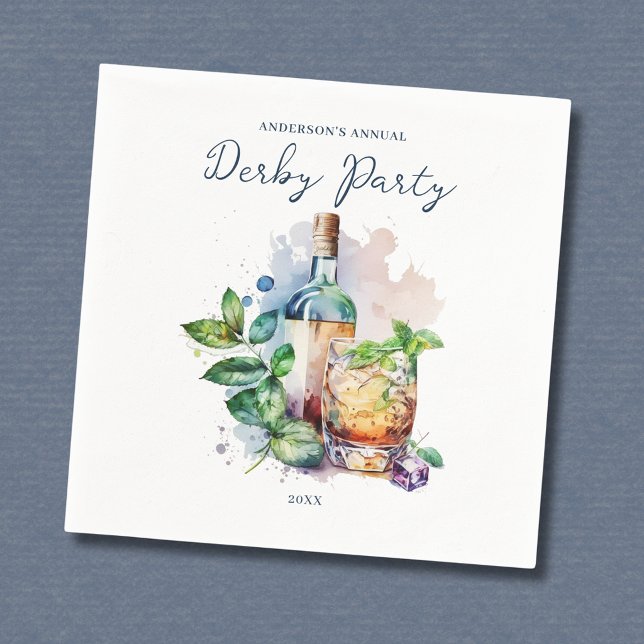 Elegant Watercolor Derby Party  Napkins (Creator Uploaded)