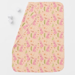 Elegant Watercolor Easter Pattern   Baby Blanket