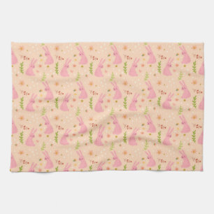 Elegant Watercolor Easter Pattern   Kitchen Towel