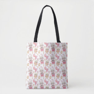Elegant Watercolor Easter Pattern Tote Bag