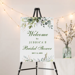 Elegant Watercolor Eucalyptus Bridal Shower Foam Board