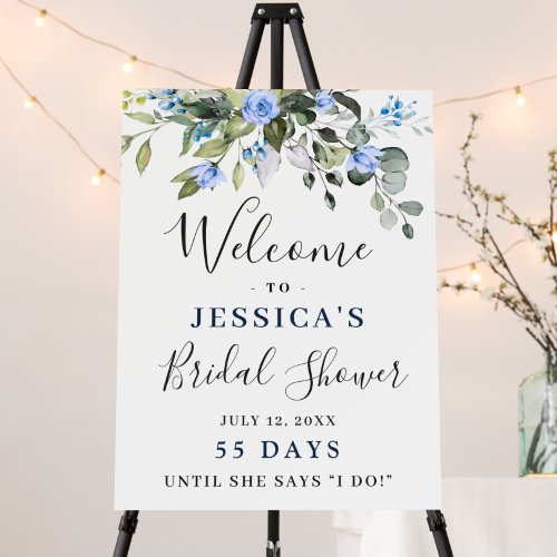 Elegant Watercolor Eucalyptus Bridal Shower Foam Board