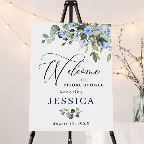 Elegant Watercolor Eucalyptus Bridal Shower Foam Board