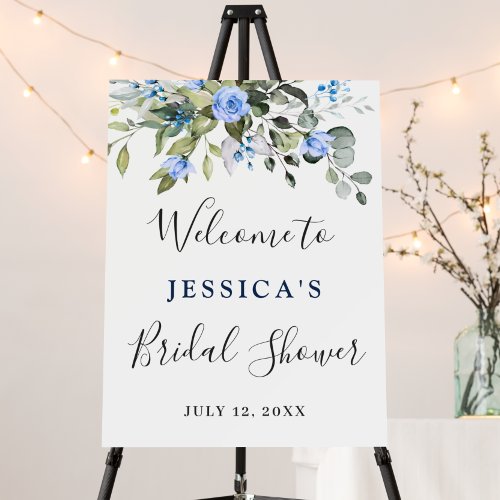 Elegant Watercolor Eucalyptus Bridal Shower Foam Board