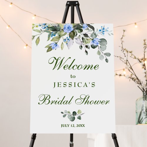 Elegant Watercolor Eucalyptus Bridal Shower Foam Board