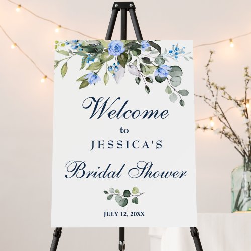 Elegant Watercolor Eucalyptus Bridal Shower Foam Board