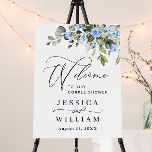 Elegant Watercolor Eucalyptus COUPLE SHOWER Foam Board