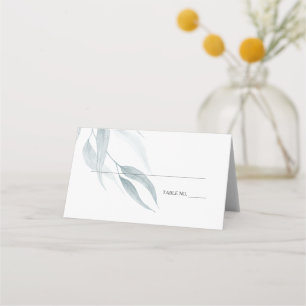 Elegant Watercolor Eucalyptus Leaves Place Card