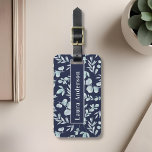 Elegant Watercolor Eucalyptus Personalized Luggage Tag<br><div class="desc">Custom-designed monogram luggage tag featuring personalized full name/monogram on watercolor eucalyptus pattern on the front,  contact information on the back.</div>