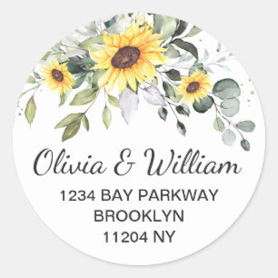 Elegant Watercolor Eucalyptus Return Address Label