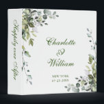Elegant Watercolor Eucalyptus Wedding Custom 3 Ring Binder<br><div class="desc">Elegant Watercolor Eucalyptus Wedding Custom 3 ring binder. 
Customizable floral binder featuring watercolor hydrangeas,  peonies,  anemones and foliage. This floral binder will be perfect for personal use and an event like weddings,  bridal showers and baby showers.</div>