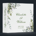 Elegant Watercolor Eucalyptus Wedding Custom 3 Ring Binder<br><div class="desc">Elegant Watercolor Eucalyptus Wedding Custom 3 ring binder. 
Customizable floral binder featuring watercolor hydrangeas,  peonies,  anemones and foliage. This floral binder will be perfect for personal use and an event like weddings,  bridal showers and baby showers.</div>