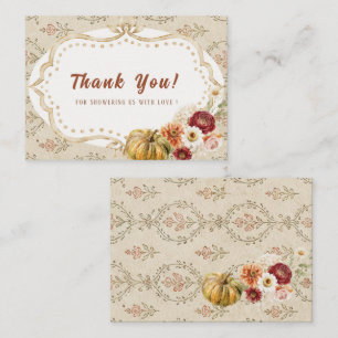 Elegant Watercolor Fall a Sweet little Pumpkin bab Note Card