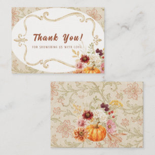 Elegant Watercolor Fall in Love a sweet little pum Note Card