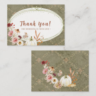 Elegant Watercolor Fall in Love autumn flover Bri Note Card