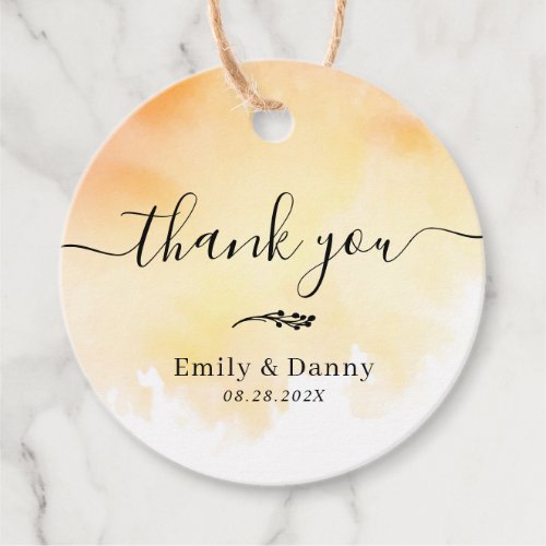 Elegant Watercolor Fall Wedding Welcome Bag Favor Tags