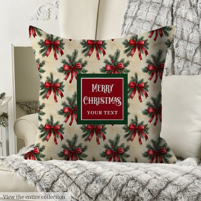 Elegant watercolor festive holiday throw pillow (Elegant watercolor festive holiday throw pillow)