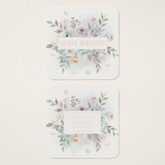 Elegant Watercolor Floral  (Front & Back)