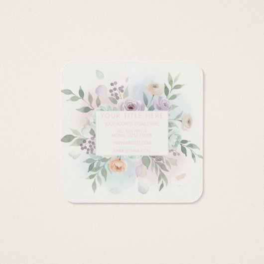 Elegant Watercolor Floral  (Back)