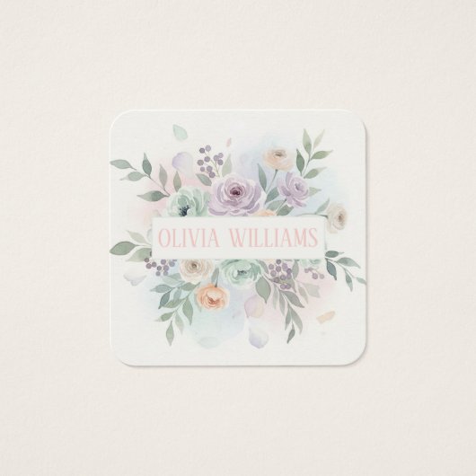 Elegant Watercolor Floral  (Front)