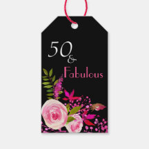 Elegant Watercolor Floral 50 & Fabulous