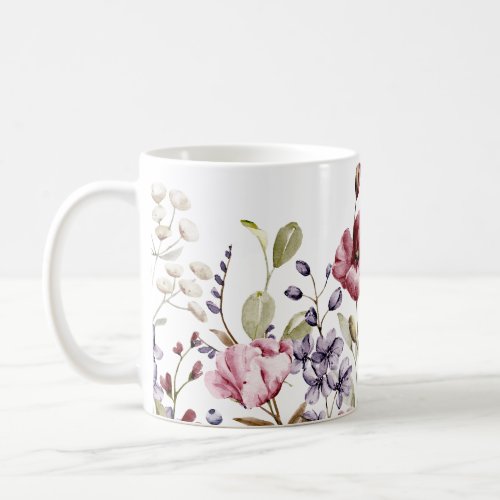 Elegant Watercolor Floral _ Artistic Mug