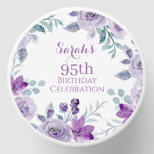 Elegant Watercolor Floral Birthday Mini Candle Favors