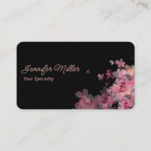 Elegant watercolor floral black