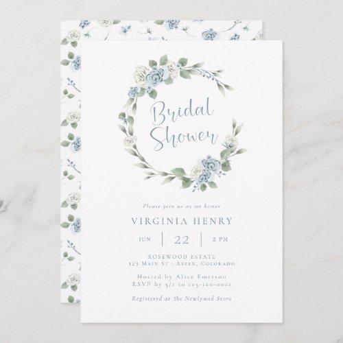 Elegant Watercolor Floral Bridal Shower Invitation