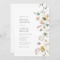 Elegant Watercolor Floral Bridal Shower Invitation | Zazzle