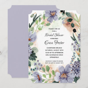 Elegant Watercolor Floral Bridal Shower Invitation