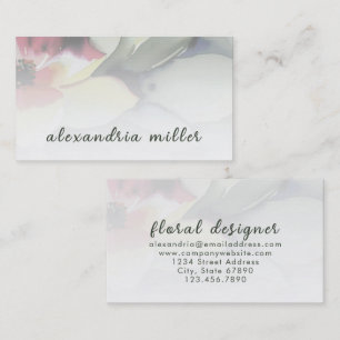 Elegant Watercolor Floral Business Card