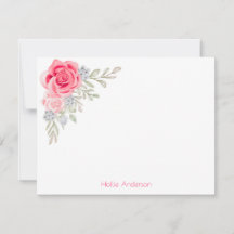 Elegant Watercolor Floral Chic Personalized 
