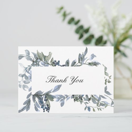 Elegant Watercolor Floral Cross Sympathy Thank You Card