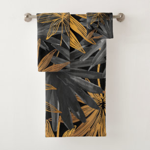 Elegant watercolor floral decorative eye-catching  bath towel set