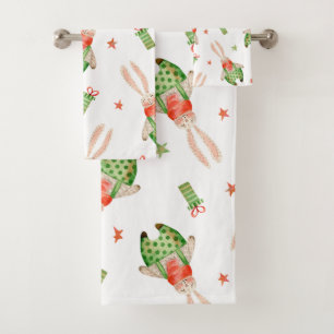 Elegant watercolor floral decorative eye-catching  bath towel set
