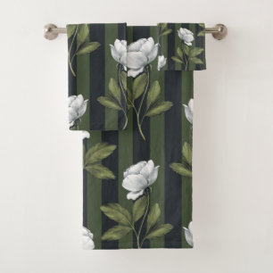 Elegant watercolor floral decorative eye-catching  bath towel set