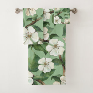 Elegant watercolor floral decorative eye-catching  bath towel set