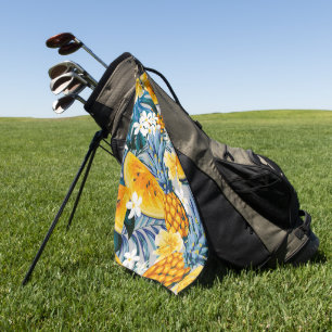 Elegant watercolor floral decorative eye-catching golf towel