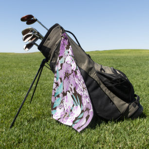 Elegant watercolor floral decorative eye-catching  golf towel
