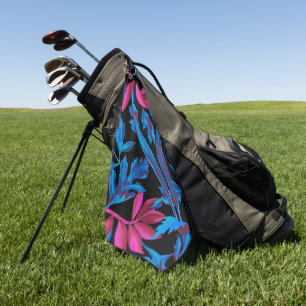 Elegant watercolor floral decorative eye-catching  golf towel