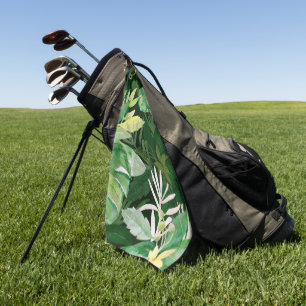 Elegant watercolor floral decorative eye-catching  golf towel