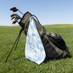 Elegant watercolor floral decorative eye-catching  golf towel