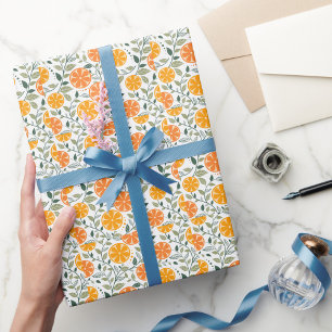 Elegant watercolor floral decorative pattern showe wrapping paper