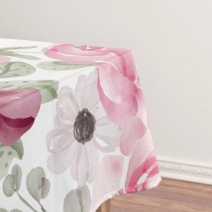 Elegant watercolor floral decorative pattern   tablecloth