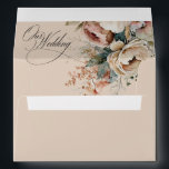 Elegant Watercolor Floral Fall Wedding Envelope<br><div class="desc">Elegant Watercolor Floral Fall Wedding envelope</div>
