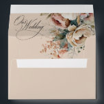 Elegant Watercolor Floral Fall Wedding Envelope<br><div class="desc">Elegant Watercolor Floral Fall Wedding envelope</div>